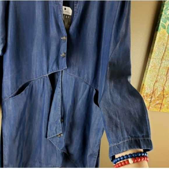 Cynthia Ashby RARE lagenlook asymmetrical coat layering top size small - Picture 5 of 16